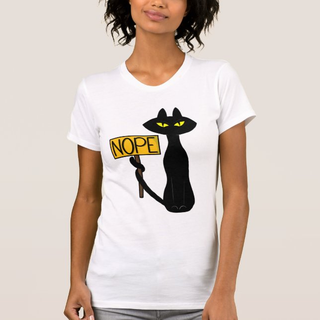 Camisetas femininas engraçadas Bad Boogie -O Gato- (Frente)