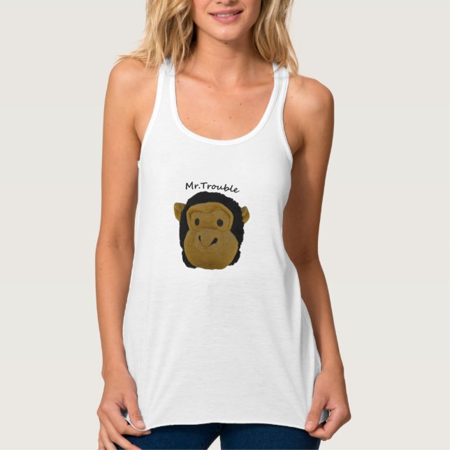 Camisetas femininas engraçadas Mr.Trouble (Frente)