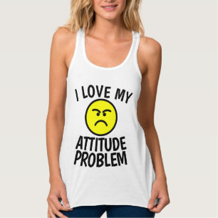 Camisetas femininas EU AMO MEU PROBLEMA DE ATITUDE