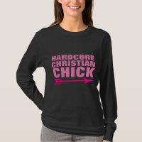 Camisetas femininas HARDCORE CHRISTIAN CHICK
