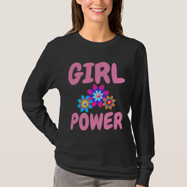 Camisetas femininas PODER DAS MENINAS (Frente)