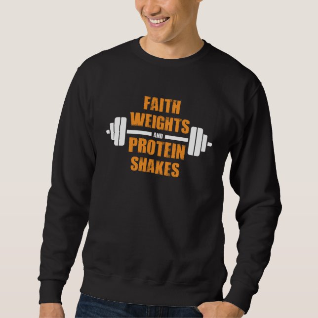 Camisetas Fitness Fé Pesos Suplementos Proteicos (Frente)