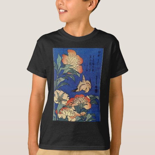 Camisetas Flores e um pássaro
