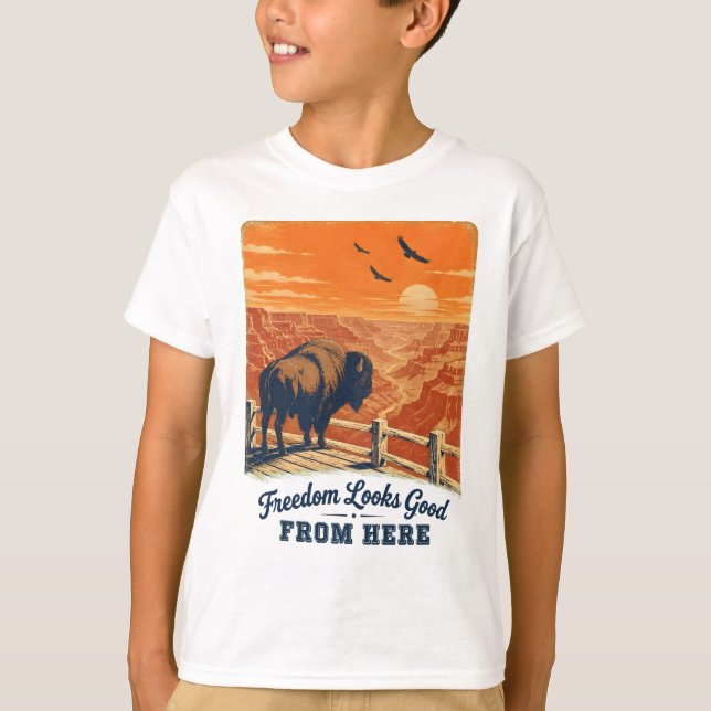 Camisetas Freedom Looks Good Canyon (Frente)