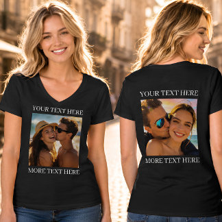Camisetas Frente e Verso, Foto e Texto Personaliza