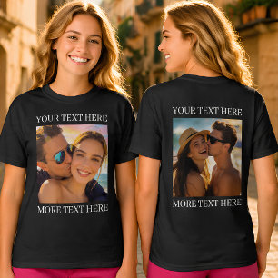 Camisetas Frente e Verso, Foto e Texto Personaliza