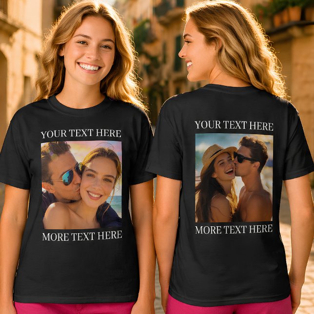 Camisetas Frente e Verso, Foto e Texto Personaliza (Criador carregado)