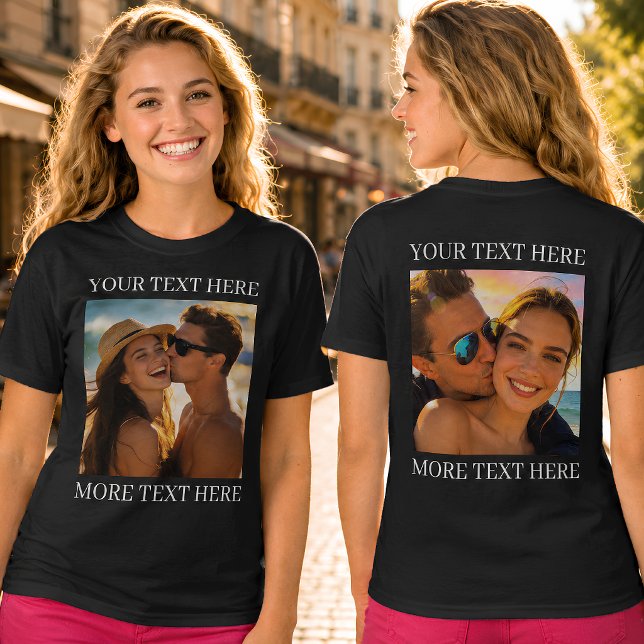 Camisetas Frente e Verso, Foto e Texto Personaliza (Criador carregado)