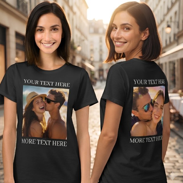 Camisetas Frente e Verso, Foto e Texto Personaliza (Criador carregado)