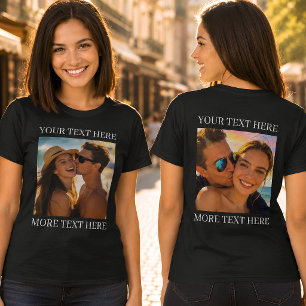 Camisetas Frente e Verso, Foto e Texto Personaliza