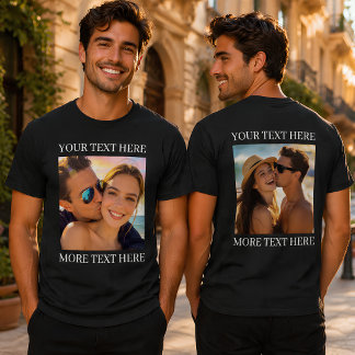 Camisetas Frente e Verso, Foto e Texto Personaliza