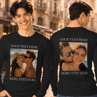 Camisetas Frente e Verso, Foto e Texto Personaliza