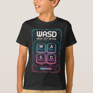 camisetas gamer wasd pc