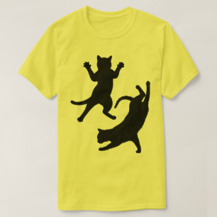 Camisetas Gatos Silhouette Gato Engraçado