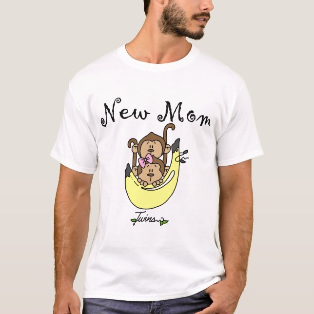 Camisetas gêmeos e mães novas (Frente)