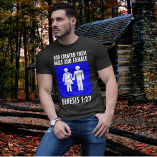 Camisetas GÊNESIS 1:27 MASCULINO E FEMININO CRISTÃ