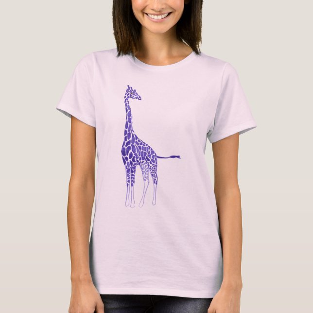 Camisetas Girafa Manchas Roxas e Lavanda (Frente)