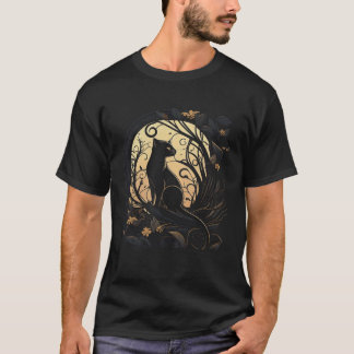 Camisetas Gráficas Black Cat Backfloatin Homens Mu