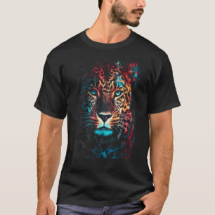 Camisetas Gráficas Coloridas de Gato Abstrato para