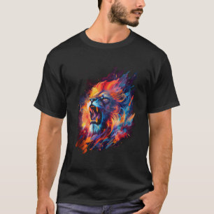 Camisetas Gráficas Coloridas Lion Roaring Homens M