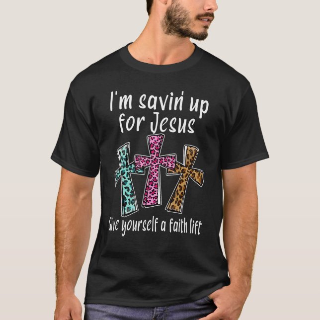 Camisetas Gráficas Cristãs Salvas por Jesus (Frente)