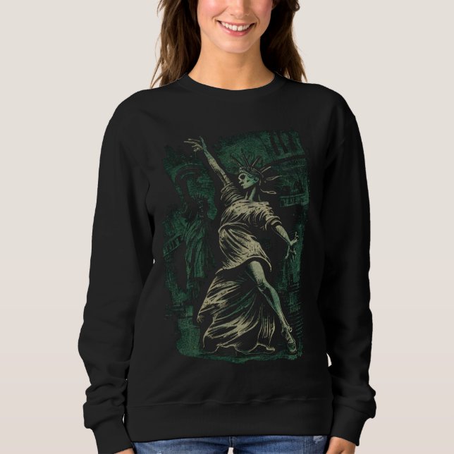 Camisetas Gráficas da Estátua da Liberdade Dançant (Frente)