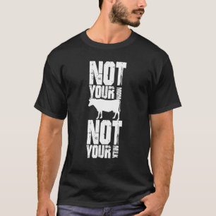 Camisetas Gráficas da Vaca Legal Não É Sua Mãe Não