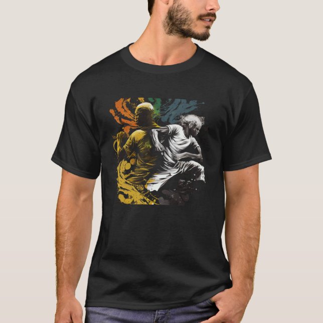 Camisetas Gráficas de Capoeira para Mulheres Homen (Frente)