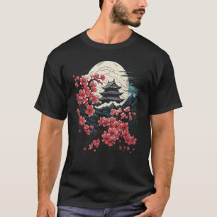 Camisetas Gráficas de Flores de Arte Japonesa