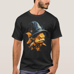 Camisetas Gráficas de Halloween com Peixe Anjo Dou