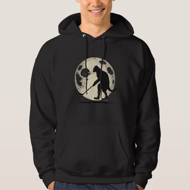 Camisetas Gráficas de Hockey Lua Black Cat para Ho (Frente)