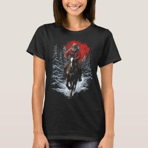 Camisetas Gráficas de Montaria a Cavalo de Natal p