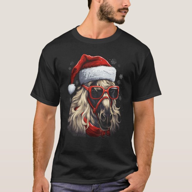 Camisetas Gráficas de Natal de Cavalo Quarto de Mi (Frente)