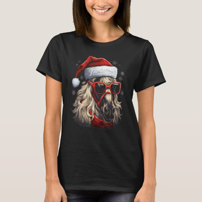 Camisetas Gráficas de Natal de Cavalo Quarto de Mi (Frente)