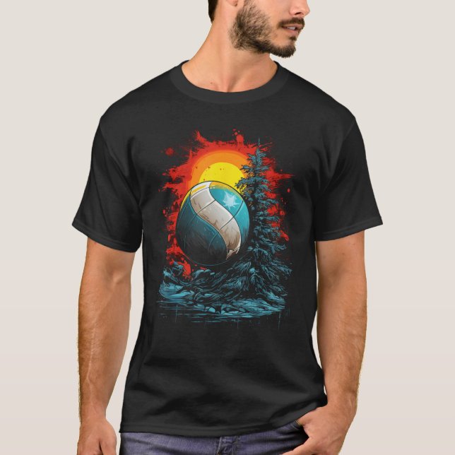 Camisetas Gráficas De Voleibol De Sunset (Frente)