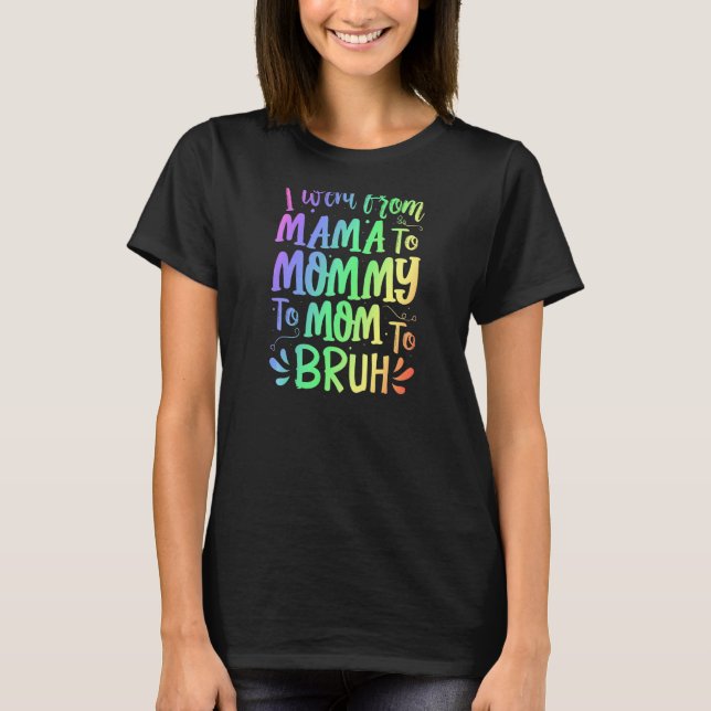 Camisetas Gráficas Mães Com 20 Dólares Unisex Colo (Frente)