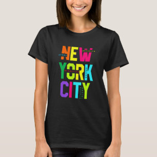 Camisetas Gráficas Novidade Colorida Cidade de Nov