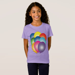 Camisetas Gráficos de Balões Flutuantes Multicolor