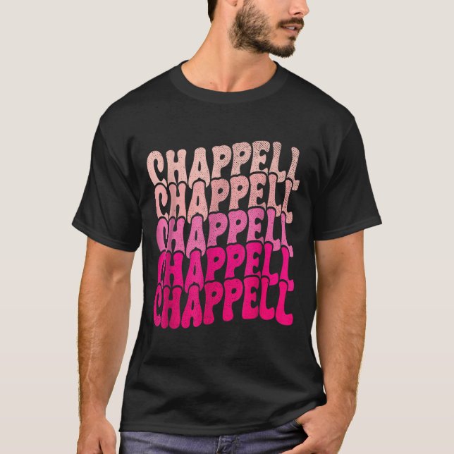 Camisetas Groovy Chappell Primeiro Nome D Chappell (Frente)