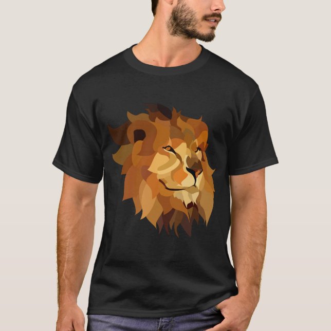 Camisetas incríveis para homens de leão Unisex (Frente)