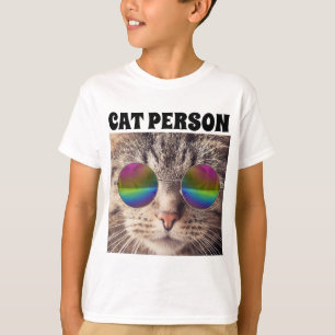 Camisetas infantis com GATO USANDO ÓCULOS DE SOL A