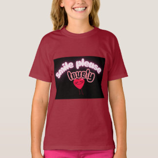Camisetas infantis gráficas de coração fofo Sorris