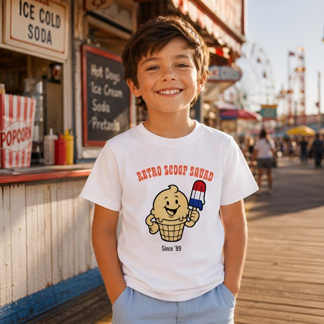 Camisetas infantis Retro Scoop Squad (Criador carregado)