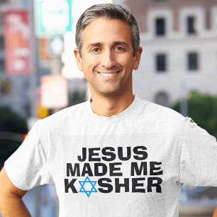 Camisetas judaicas messiânicas, JESUS me fez KOSHE