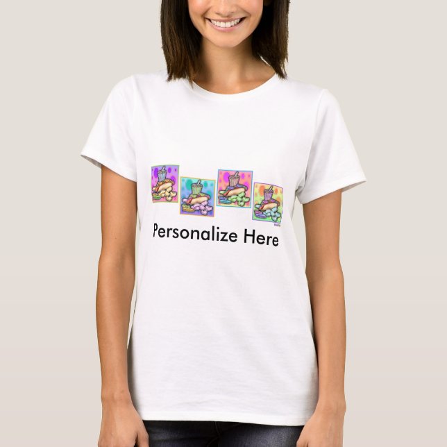 Camisetas Leves - Cachorro Quente Pop Art com Bata (Frente)