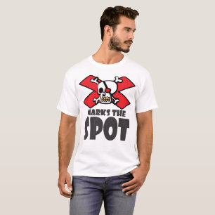 Camisetas Leves com X Marca o Local