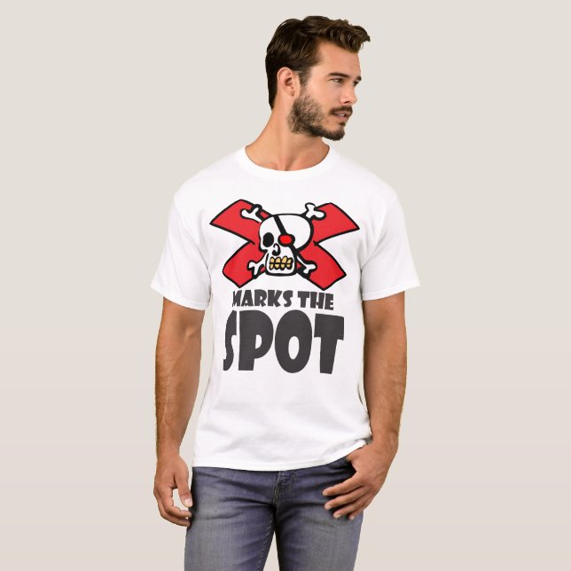 Camisetas Leves com X Marca o Local (Frente Completa)