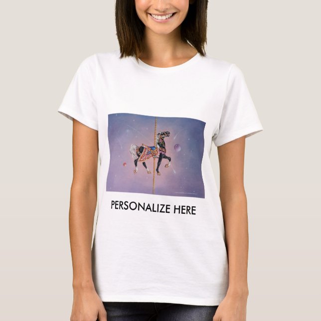 Camisetas leves femininas - Petaluma Carousel Hors (Frente)