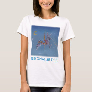 Camisetas leves para mulheres - Coelho Cósmico Car
