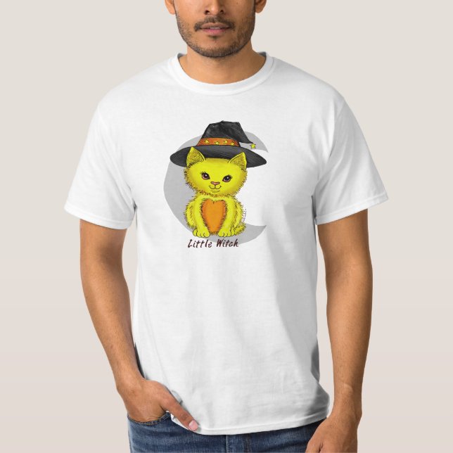 Camisetas Little Yellow Cat Witch (Frente)
